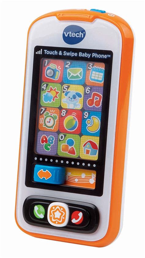 VTech Touch and Swipe Baby Phone, 15 melodies, 12 pretend apps, teach ...