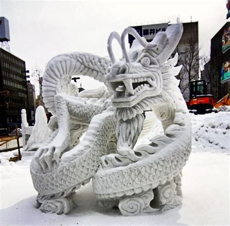 Sapporo Snow Festival | Snow sculptures, Snow dragon, Snow art