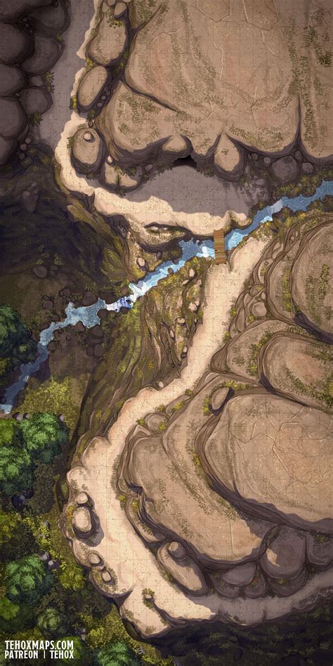 Mountain Passage [25x50] | Tehox Maps on Patreon in 2021 | Fantasy ...