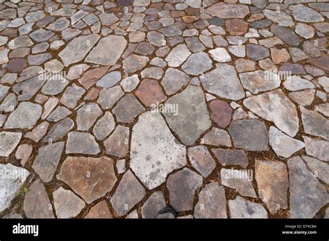 Cut stone patio Stock Photo - Alamy