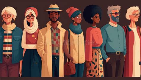 Unity in Diversity: Illustration of a Diverse Group of People from ...