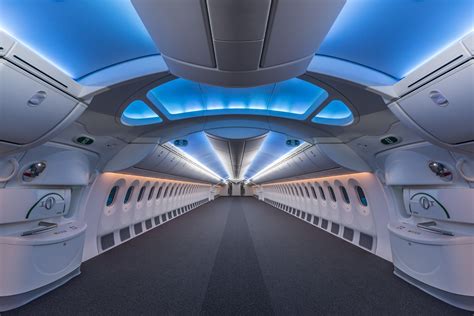 Futuristic. The inside of a 787 with no seats. | Boeing 787 dreamliner ...