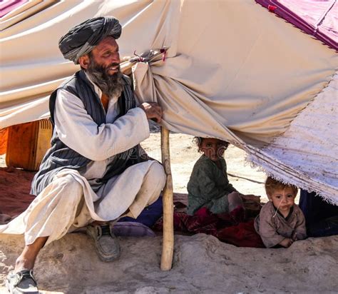 Afghanistan Refugee Camp Children in the North West in the Middle Fighting Season Editorial ...