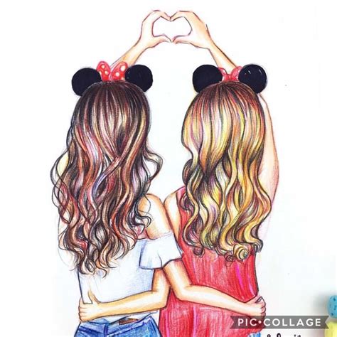 Besties for life!Never give up on them. ️😜 | Drawings of friends, Best ...