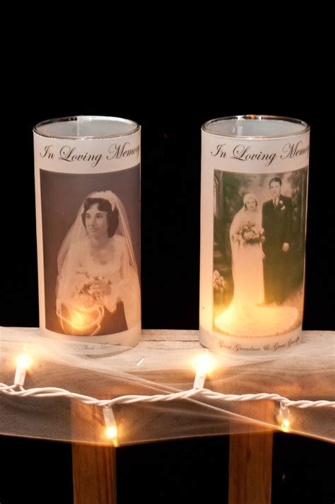 Memorial candles-- Dollar store vases + vellum paper = super easy! - In ...