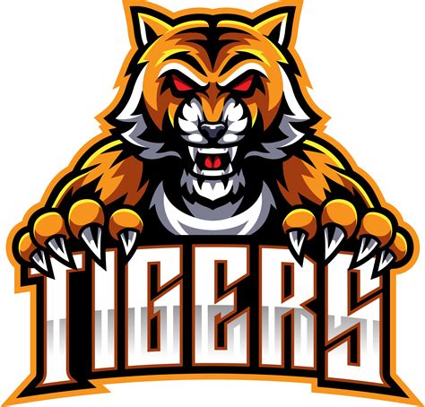 Tiger face mascot logo design By Visink | TheHungryJPEG