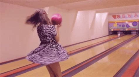 Bowling Twirl GIF - Bowling Twirl Girl - Discover & Share GIFs