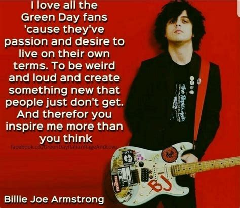 #GreenDay - #BillieJoeArmstrong Emo Bands, Music Bands, Green Day Quotes, Musician Quotes, Green ...