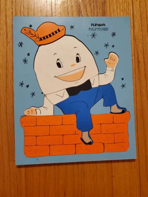 VINTAGE PLAYSKOOL HUMPTY Dumpty Wood Board Puzzle 185-22 Nursery Rhyme 12 pcs $14.17 - PicClick CA