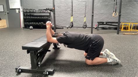 Kneeling Thoracic Spine Extension on Bench - YouTube
