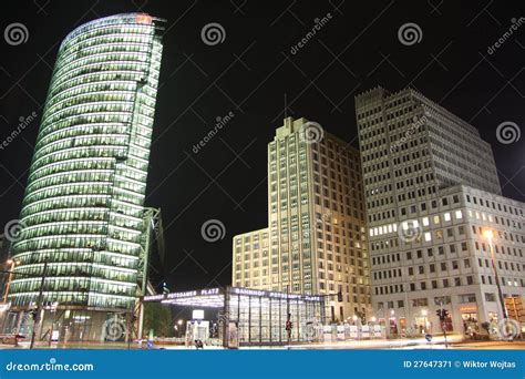 Potsdamer Platz in Berlin at Night (Germany) Editorial Photo - Image of ...