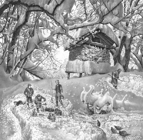 Pencil Drawings of Winter Scenes by Guram Dolenjashvili | Amusing Planet