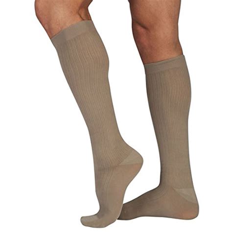 Juzo - Men's Dynamic Cotton 15-20 mmHg Knee High Compression Socks Color: Brown, Size: IV ...