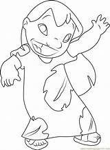 Stitch Saying Hi sketch template