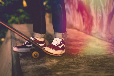 Free Images : shoe, photography, skateboard, skate, jeans, sneaker, red, color, longboard ...