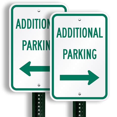 18" x 12" Additional Parking Sign with Arrow, SKU: K-2627