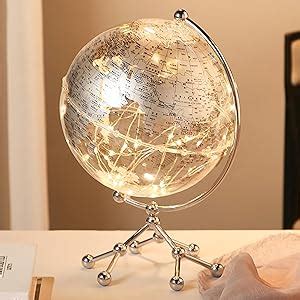 Amazon.com: 8.5" Interactive Earth Globe LED Lights with Stand Large Educational Kids World ...