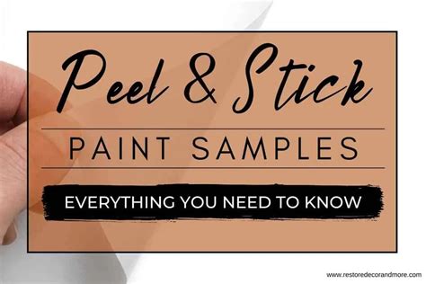 Peel and Stick Paint Samples Using Real Paint From Samplize - Restore Decor & More