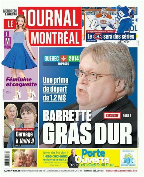 La Une du Journal de Montréal ce matin : voici comment insulter quelqu'un subtilement... : Quebec