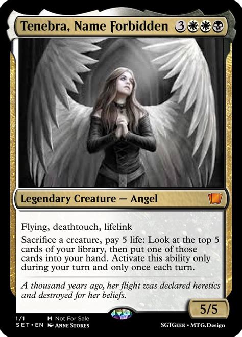 My take on the 4th unnamed legendary "sister" angel from Innistrad. She and her flight of angels ...