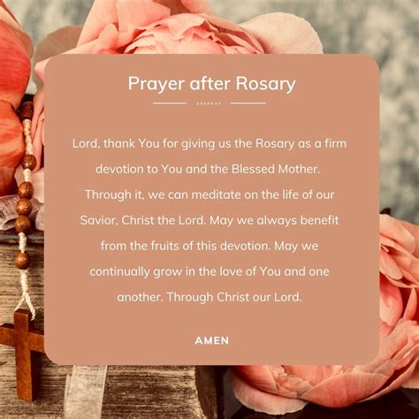 Prayer after Rosary