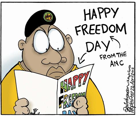 people's post cartoons: happy freedom day