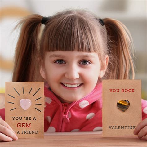 24 Pack Valentines Cards with Heart-Shape Stones – stellaya-us