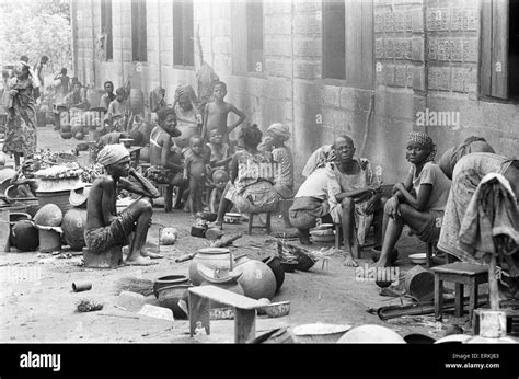 Casualties of Nigerian Civil War, also known as the Nigerian Biafran War. July 1968 Stock Photo ...