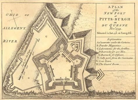 Map of the New Fort at Pittsburgh or Duquesne from 1759!!! | Maps of ...