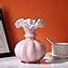 Amazon.com: Hand Blown Glass Vase Decor,Pink Vase Hand Vase,Glass Flower Vase Round Collection ...