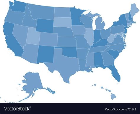 Map united states Royalty Free Vector Image - VectorStock