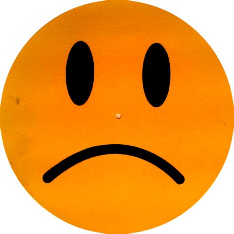 orange sad face emoji - Clip Art Library