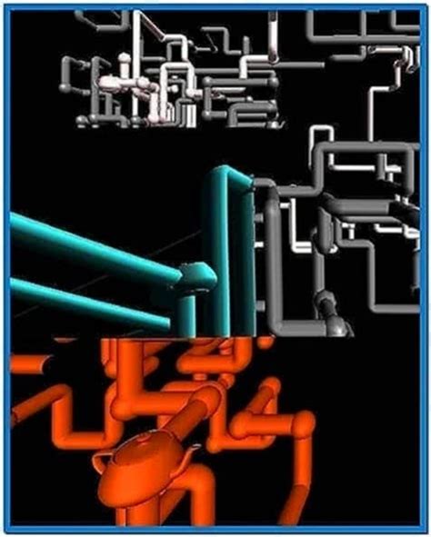 3D Pipes Screensaver Teapot - Download-Screensavers.biz