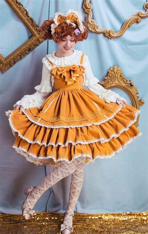 Rainbowy -Warm Winter- Thick Panne Velvet Lolita Winter Jumper Dress , unusual color but I love ...