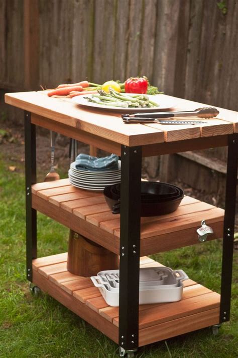 Recommendation Rolling Outdoor Kitchen Cart How Do You Make A Island