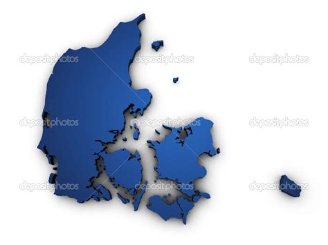 Map Of Denmark 3d Shape — Stock Photo © NiroDesign #35670029