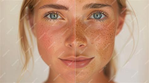 Premium Photo | Before and after tan lotion application on woman39s face