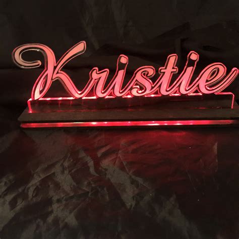 Custom Cut Name Sign | Acrylic sign, Edge lighting, Custom birthday gifts