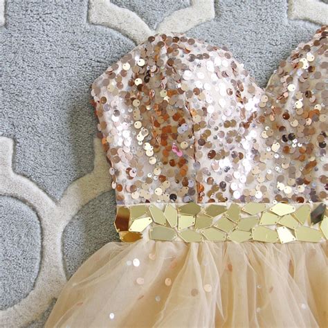 Spool Couture Golden Sparkle Dress, Sweet Party Dresses from Spool 72. | Spool No.72