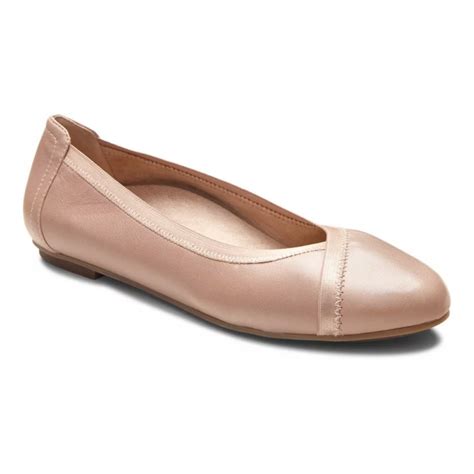 Vionic Women's Caroll Ballet Flat Tan Leather | Birkenstock & More