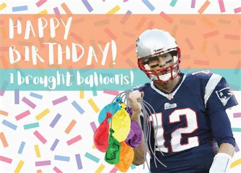 Tom Brady Birthday Card tom Brady Birthday Card Funny Deflate Gate Joke ...