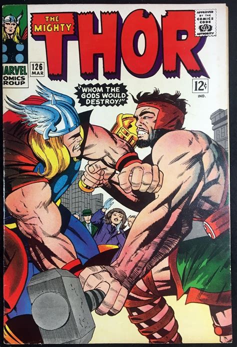 | Thor (1966) #126 VF- (7.5) classic Thor vs Hercules cover by Jack Kirby