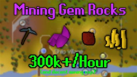 OSRS Money Making Method - Mining Gem Rocks - 300K+ An Hour - YouTube