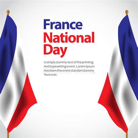 France National Day Vector Template Design Illustration Stock Vector ...