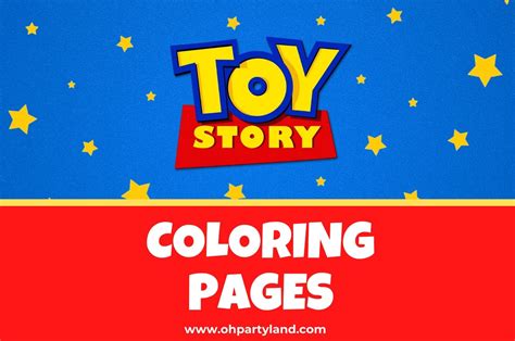 Toy story coloring pages - oh partyland
