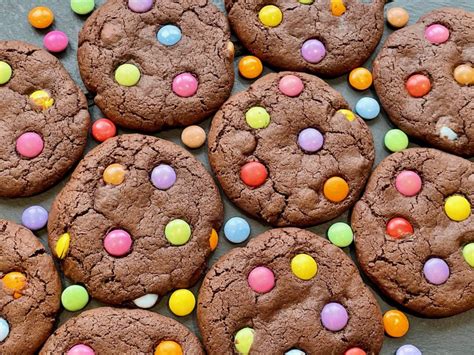 Chocolate Smarties Cookies - ZESHLIFE