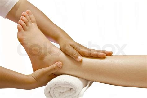 spa foot massage,reflexology foot massage | Stock image | Colourbox