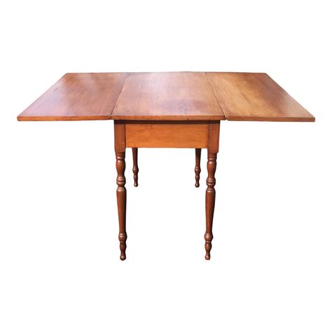 Antique American Maple Drop-Leaf Table | Chairish