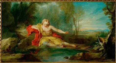 Narcissus Contemplating His Image Mirrored in the Water Oil on canvas, 1725–28 Musée du Louvre ...