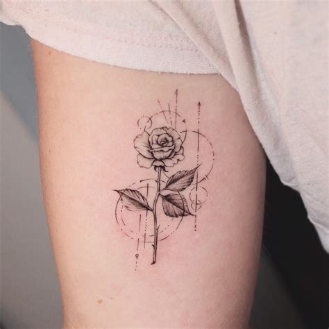 Geometric rose tattoo – Artofit